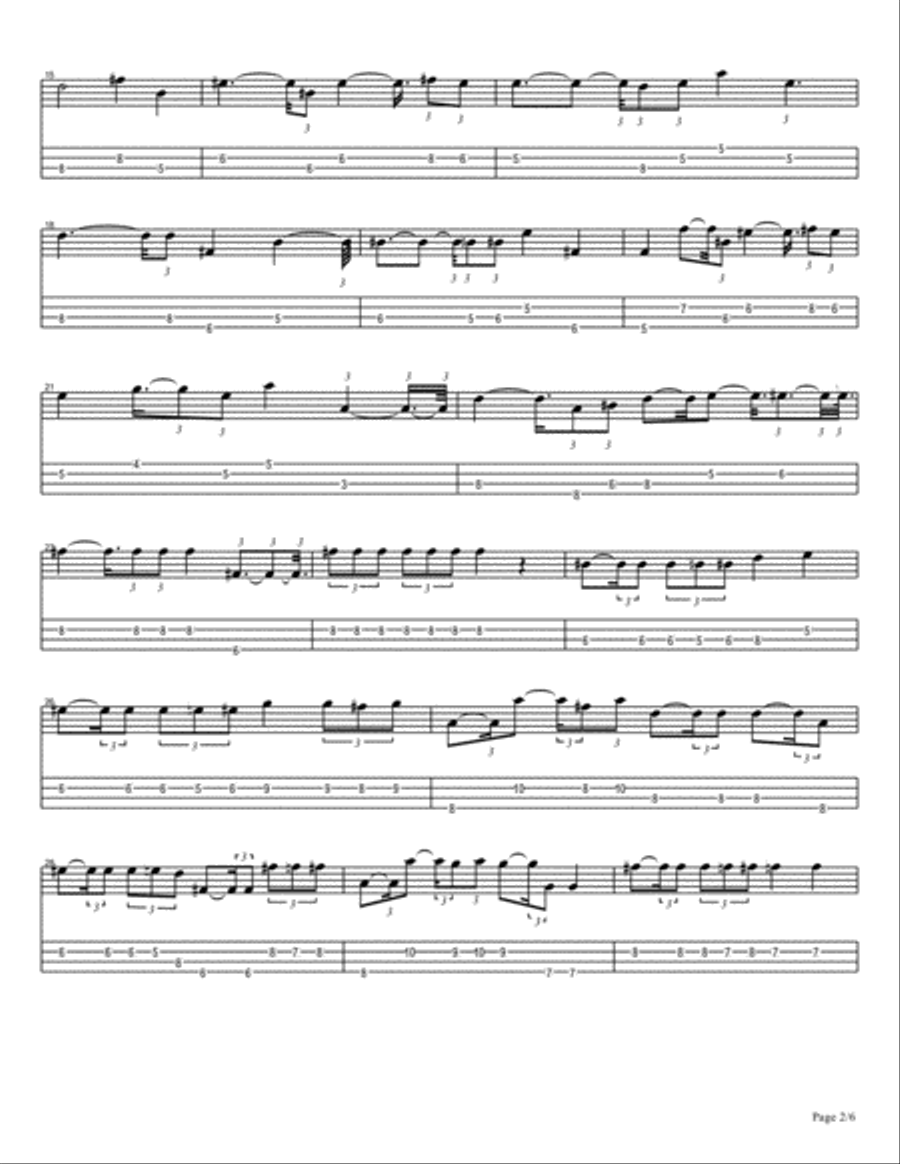 Yokaze no Shiwaza bass Yokaze no Shiwaza bass Bass Guitar scores gallery preview page 2