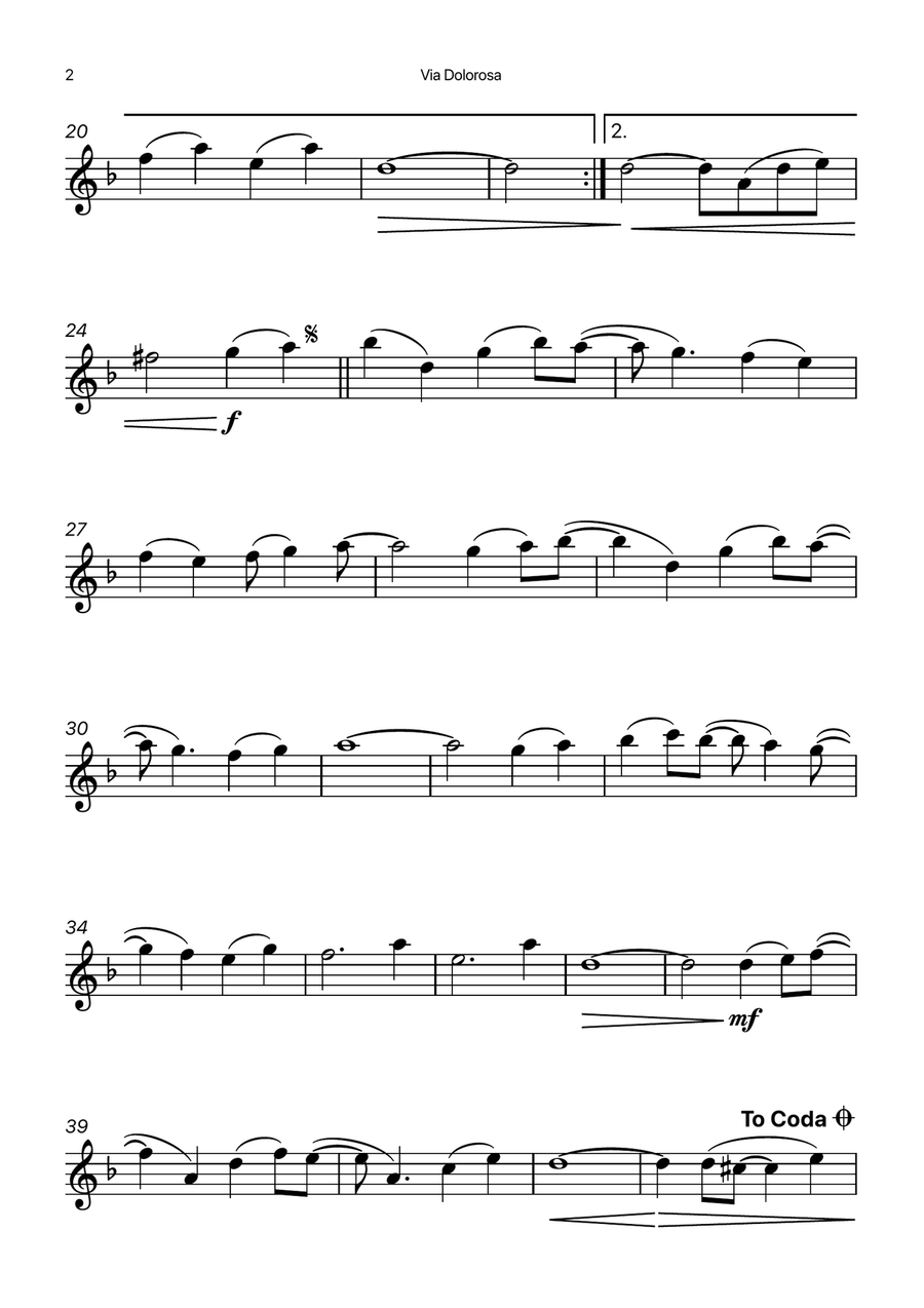 Via Dolorosa Chamber Music scores gallery preview page 2