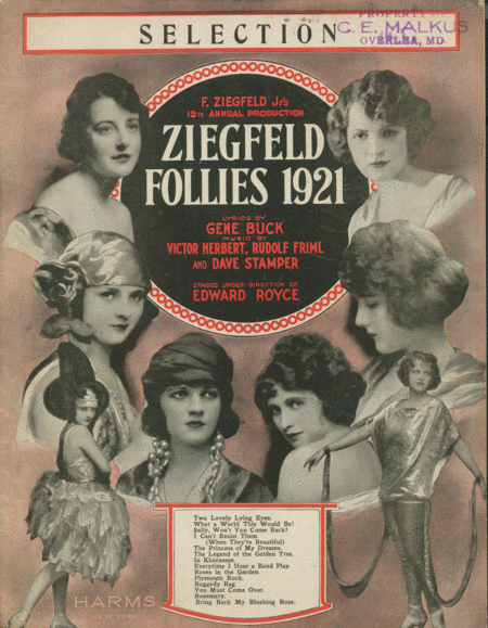 Selections from Ziegfeld Follies 1921