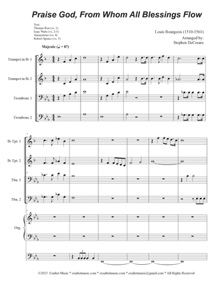 Praise God, From Whom All Blessings Flow (Unison Choir - Med. Key) (Full Score - Alt.) - Score Only