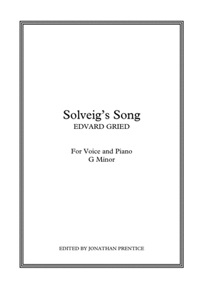 Book cover for Solveig's Song - G Minor