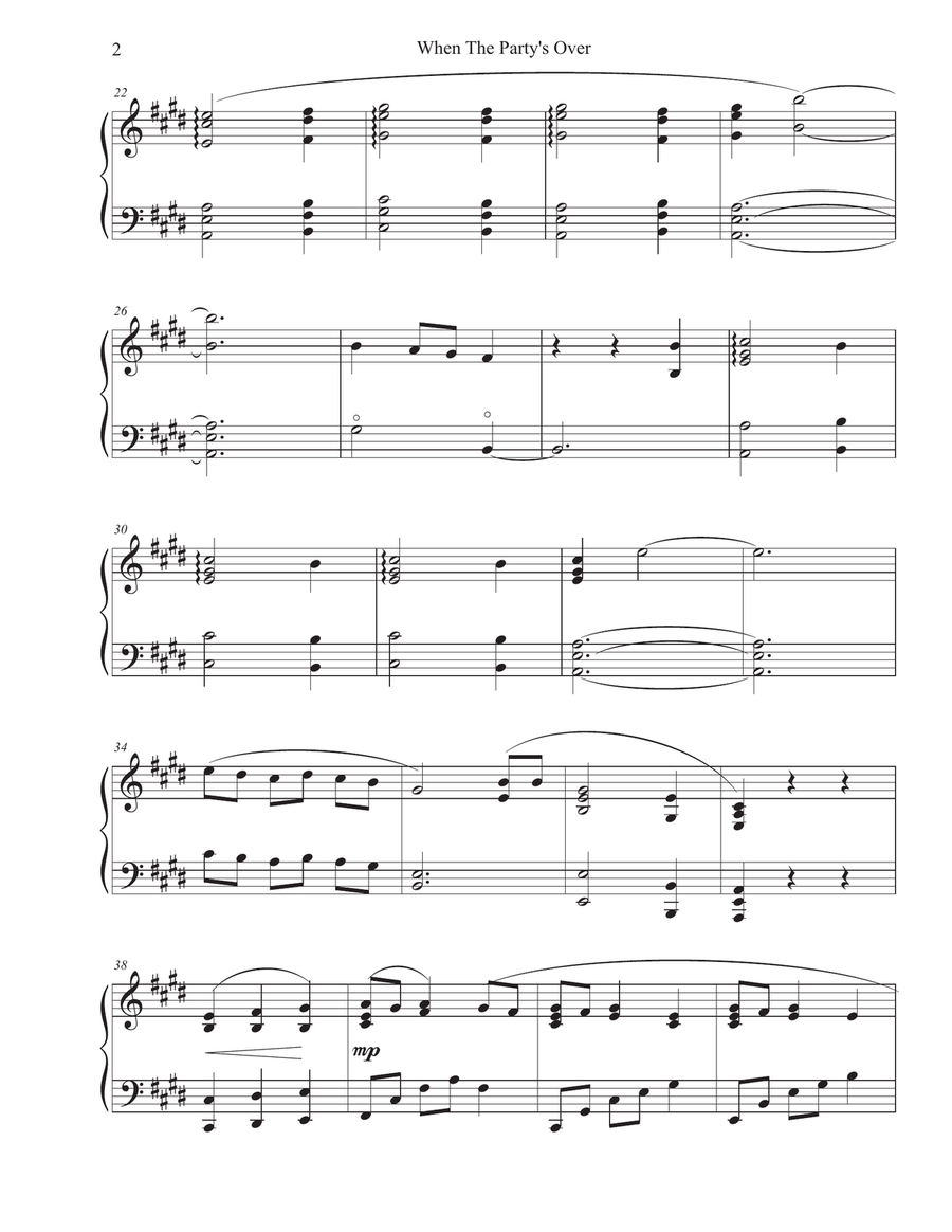 When The Party's Over Harp scores gallery preview page 2