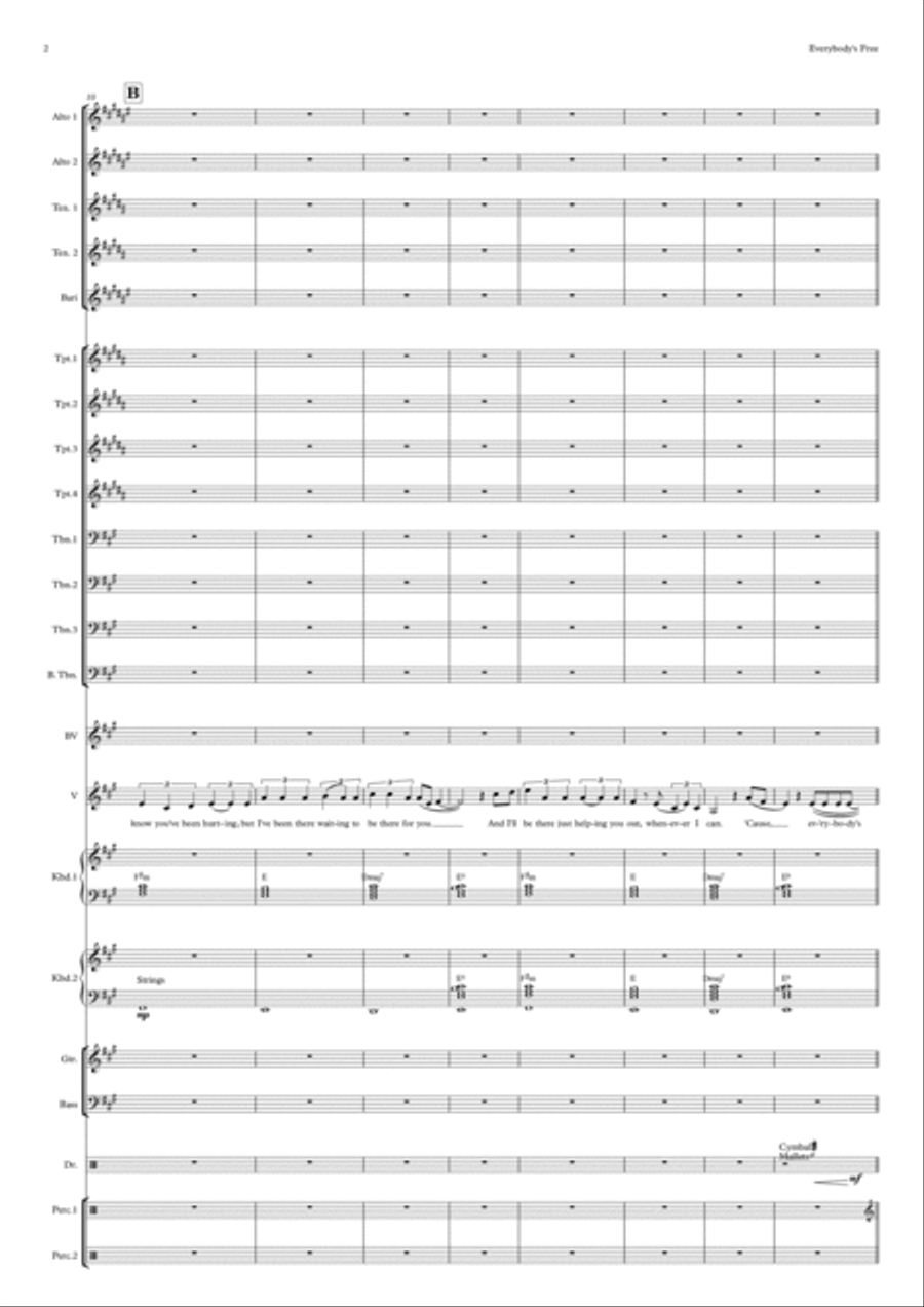Everybody's Free (to Feel Good) Everybody's Free (to Feel Good) Jazz Ensemble scores gallery preview page 2