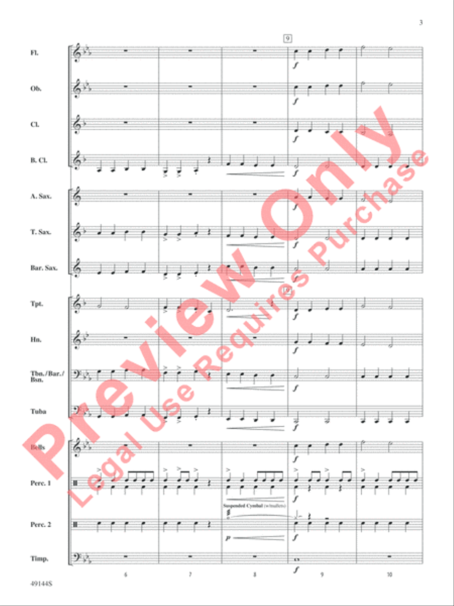Asteroids Concert Band scores gallery preview page 4