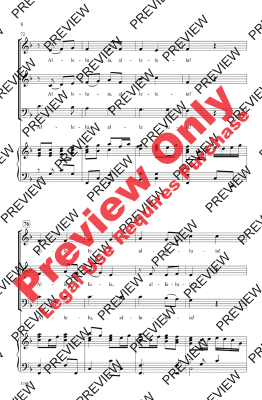 Classic Alleluia Canon 3-Part scores gallery preview page 8