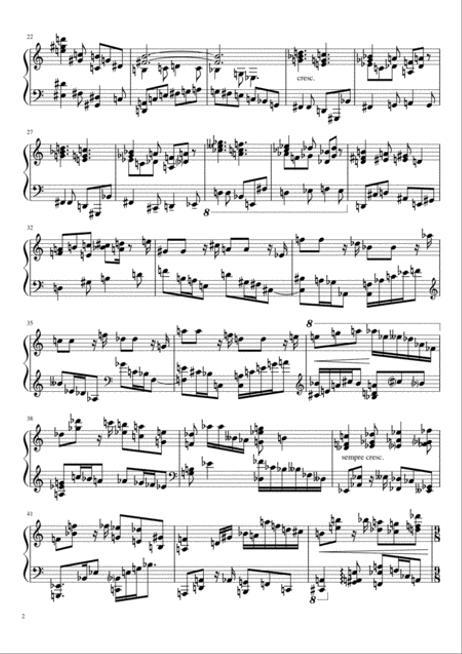 Sonate №2 (part I) Piano Solo scores gallery preview page 2