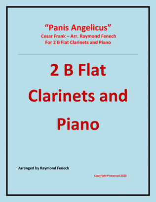 Book cover for Panis Angelicus - 2 B Flat Clarinets and Piano