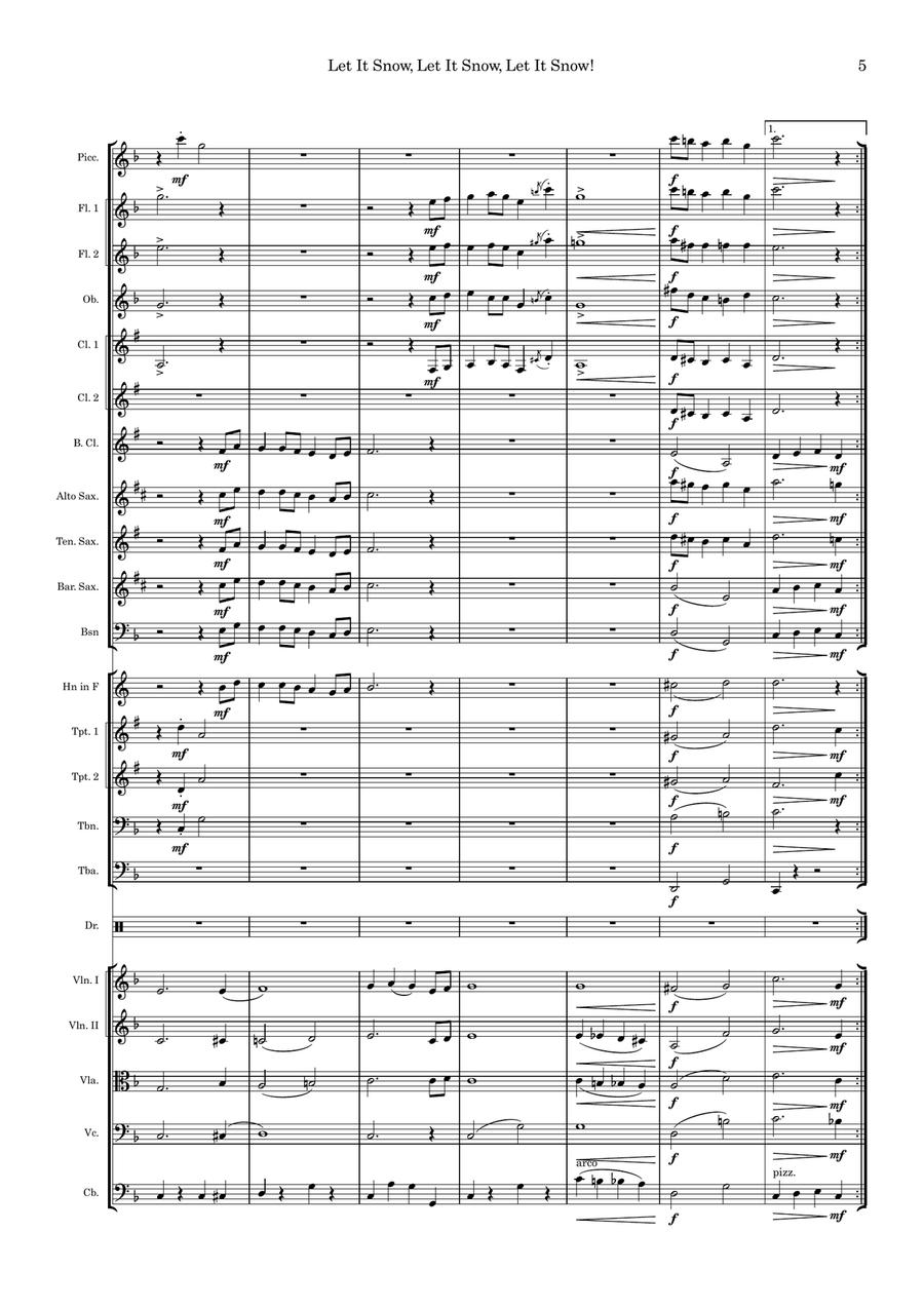Let It Snow! Let It Snow! Let It Snow! Full Orchestra scores gallery preview page 5
