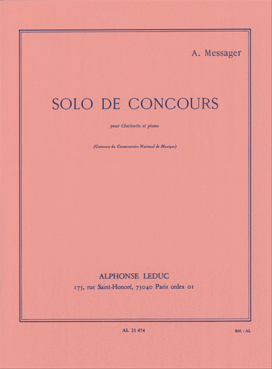 Solo de Concours Clarinet Solo scores gallery preview page 1