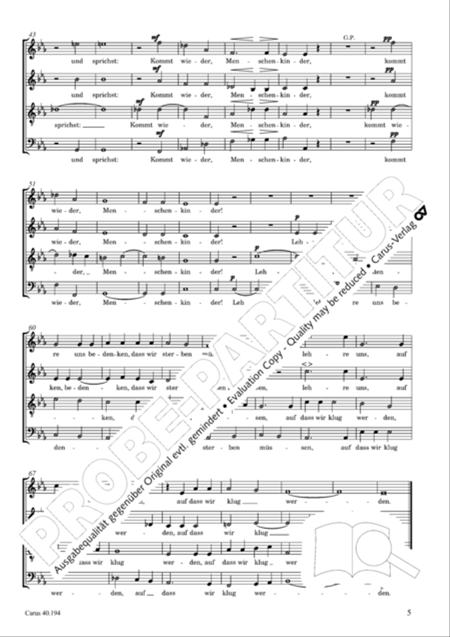 Liturgische Gesange (Totensonntag) Score scores gallery preview page 6