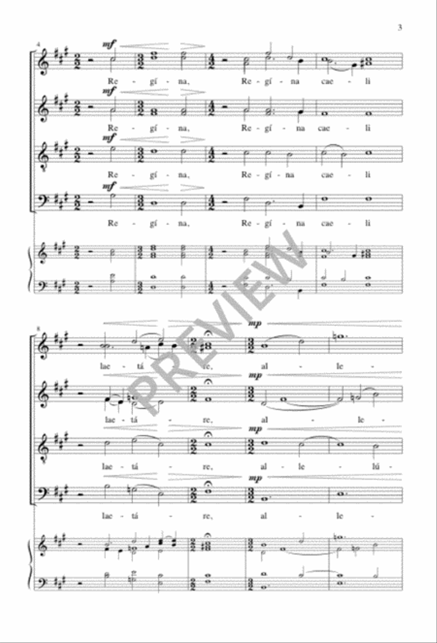 Regina caeli Divisi scores gallery preview page 3