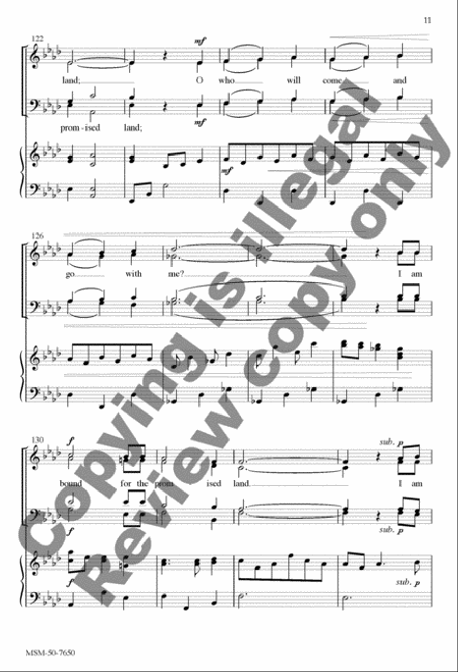 Promised Land 4-Part scores gallery preview page 11