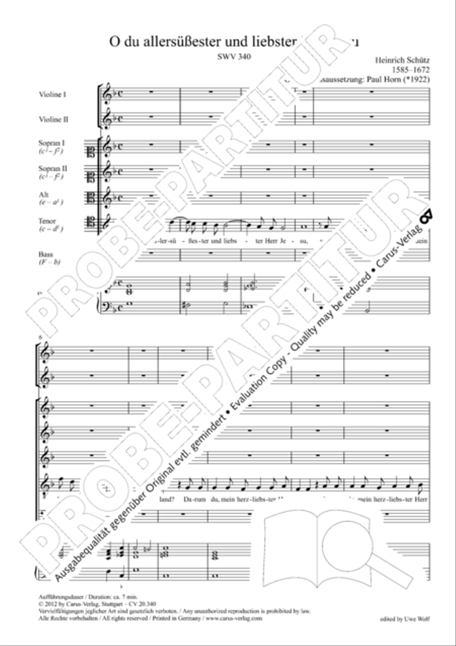 O du allersu!ester und liebster Herr Jesu SSATB scores gallery preview page 3
