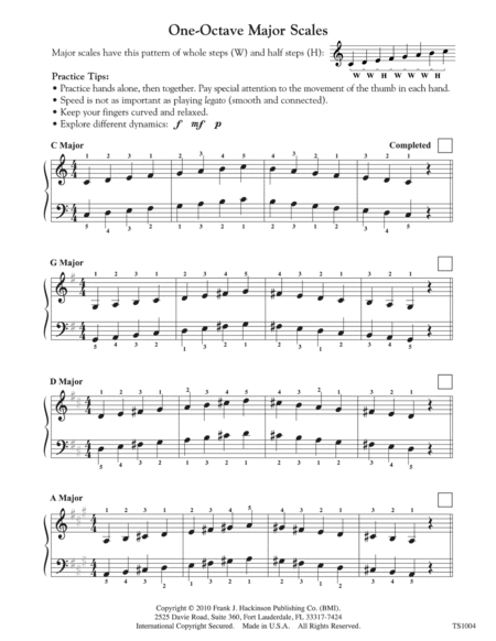 One-Octave Major Scales and Arpeggios