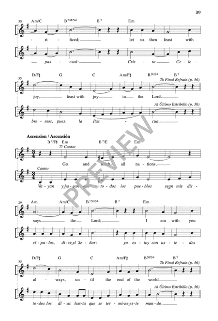 Mass of the Sun of Justice / Misa Sol de Justicia 4-Part scores gallery preview page 38