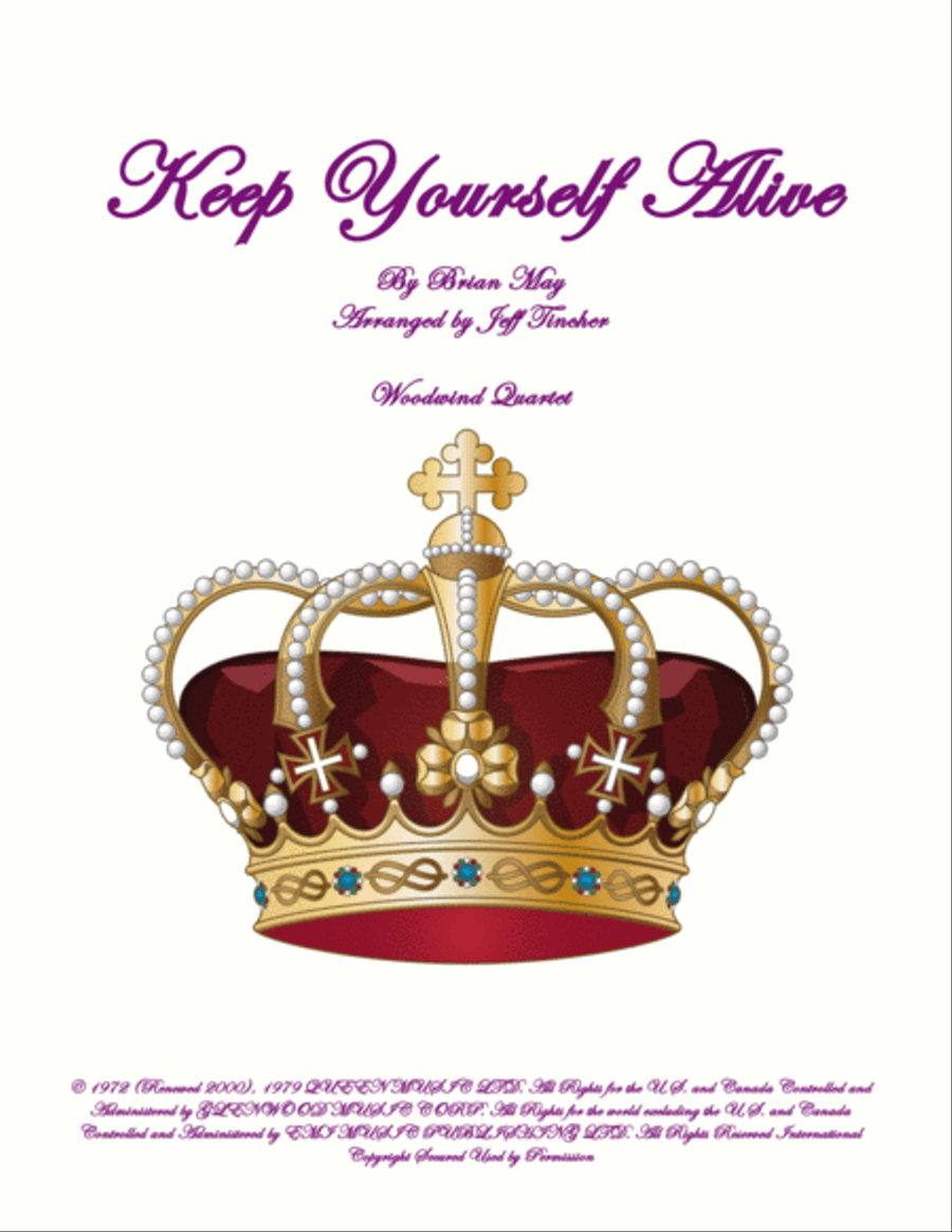 Keep Yourself Alive Woodwind Quartet scores gallery preview page 1