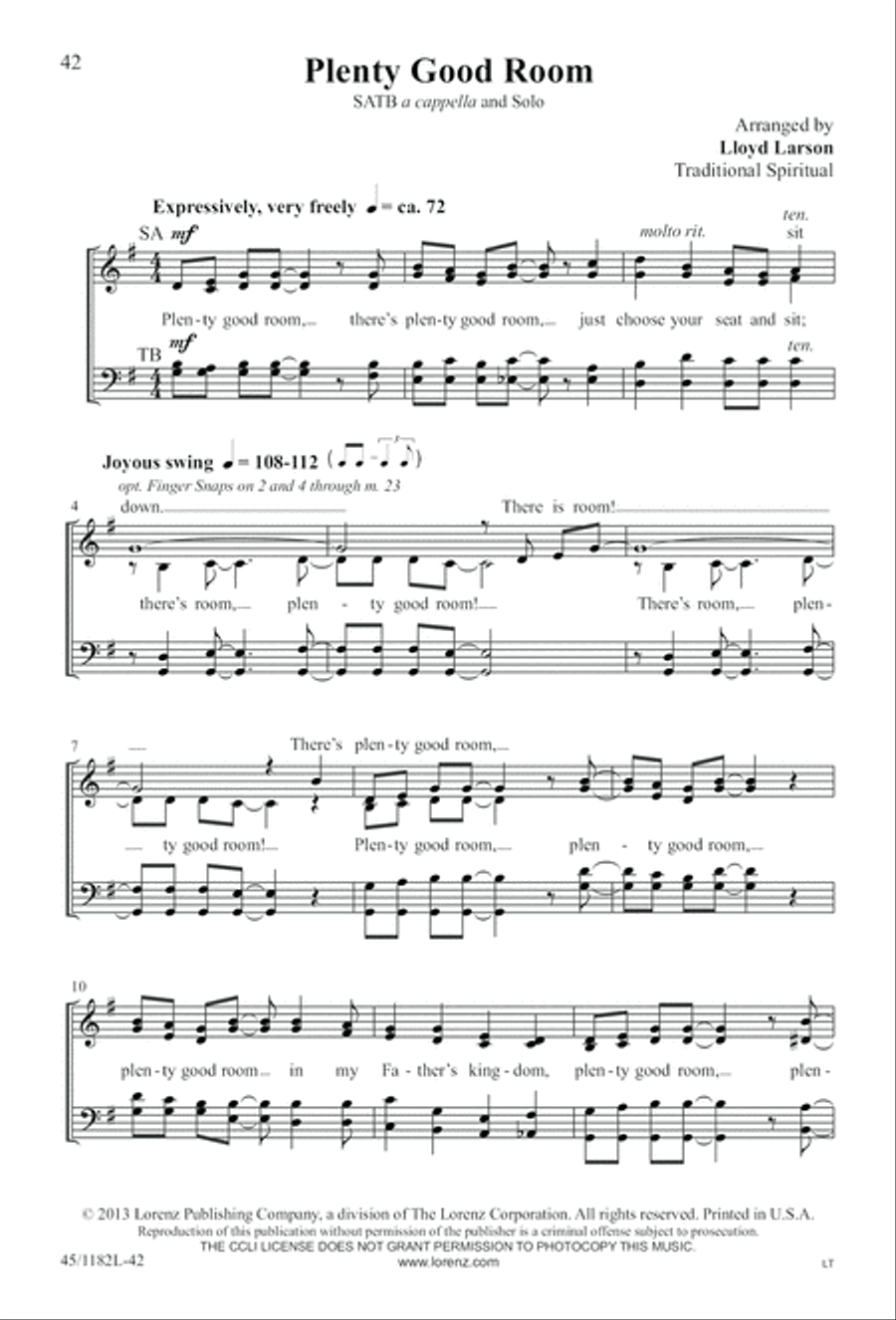 All Around A Cappella 4-Part scores gallery preview page 42
