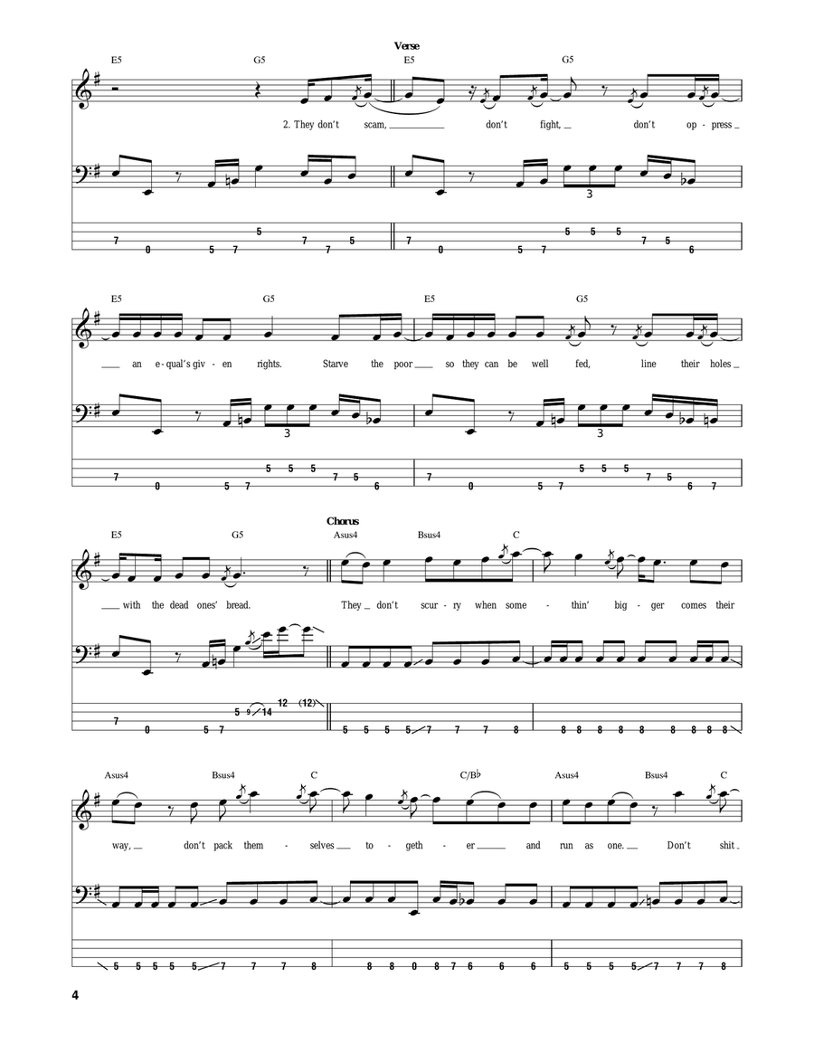 Rats Guitar Tablature scores gallery preview page 4