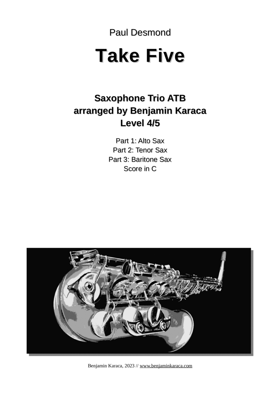 Take Five Woodwind Trio scores gallery preview page 1