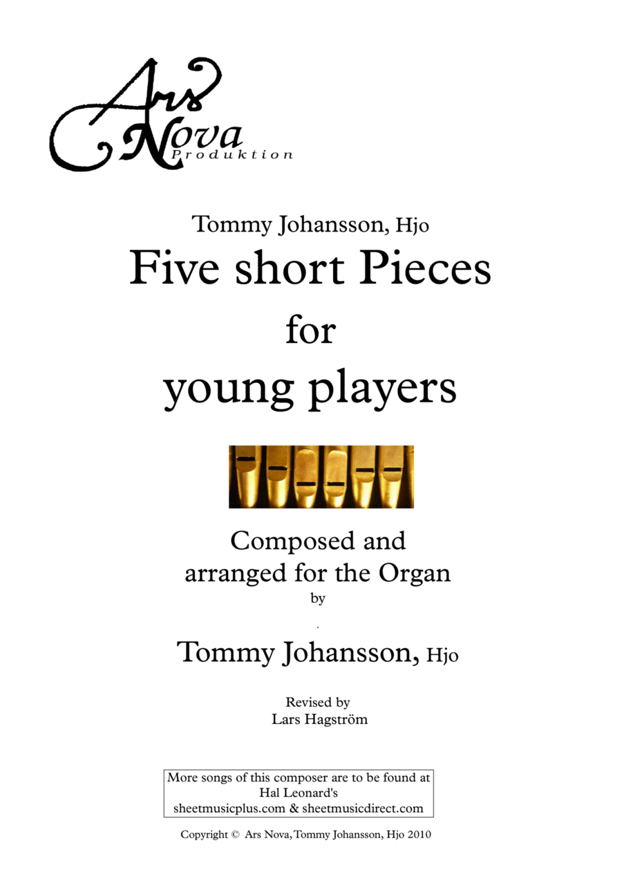 Five Short Pieces for Young Players Organ Solo scores gallery preview page 1