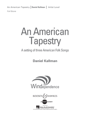 An American Tapestry (for Wind Ensemble) - Conductor Score (Full Score)
