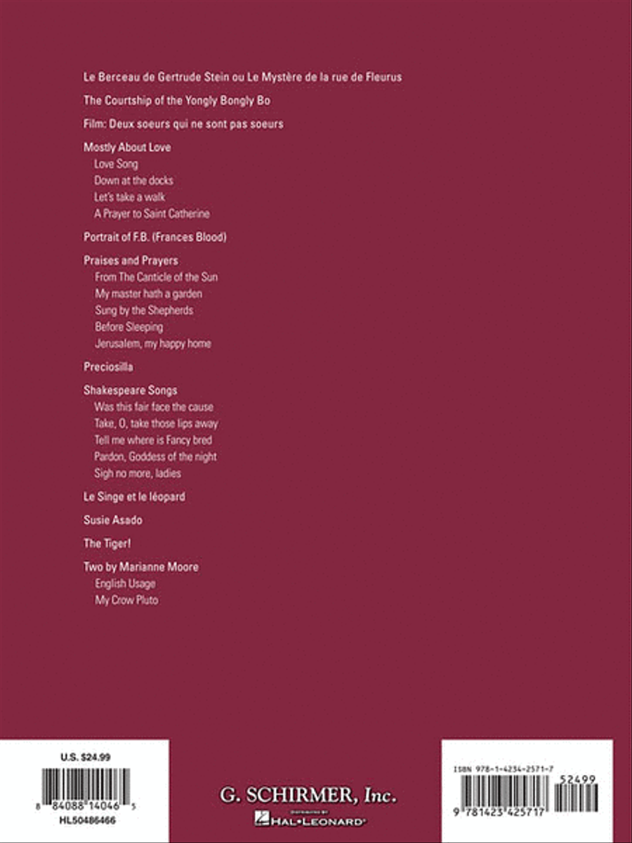Virgil Thomson - Collected Songs Voice scores gallery preview page 2