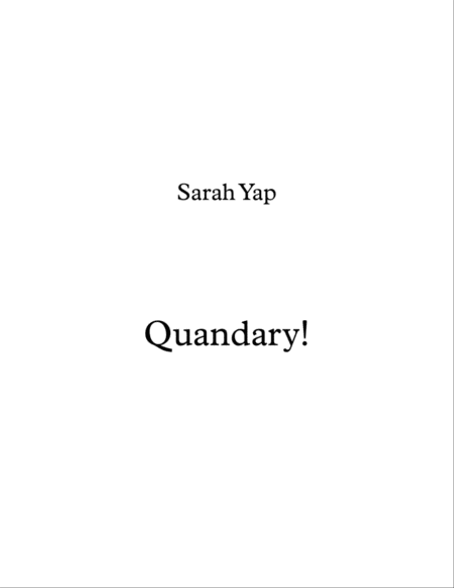 Quandary!! Piano Solo scores gallery preview page 1