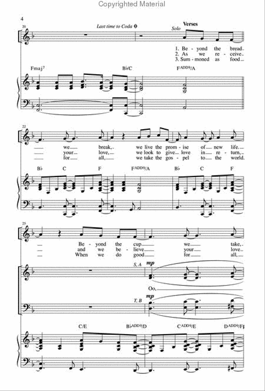We Are One 4-Part scores gallery preview page 4