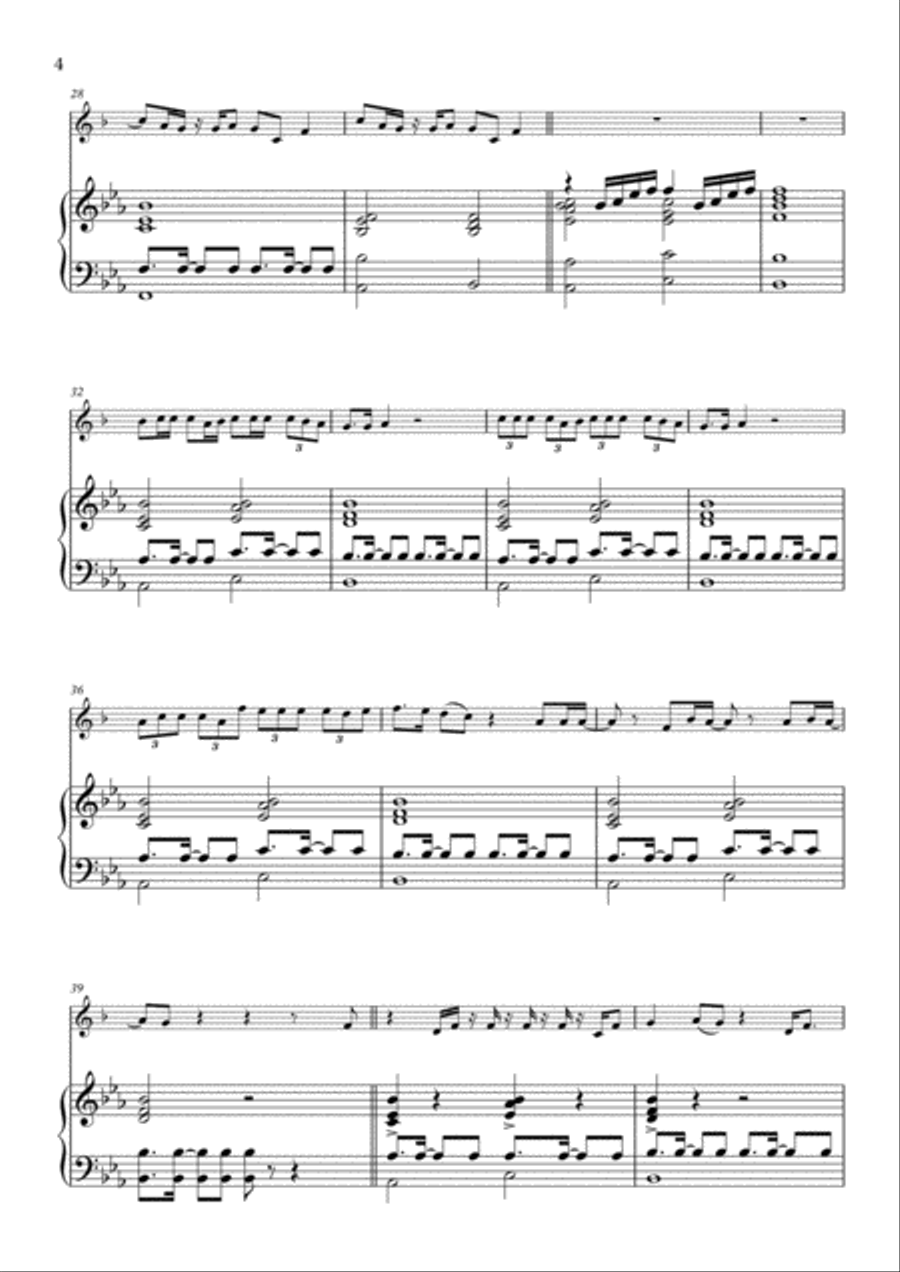Sorry Trumpet Solo scores gallery preview page 4