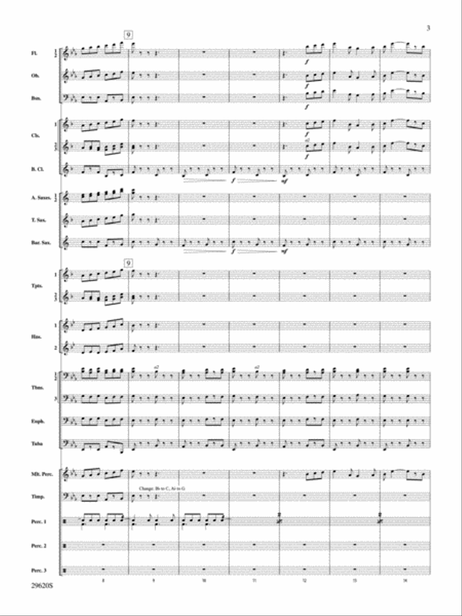 We're Off to See the Wizard, Variations on Concert Band scores gallery preview page 3