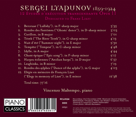 Sergei Lyapunov: Etudes d'execution transcendante, Op. 11