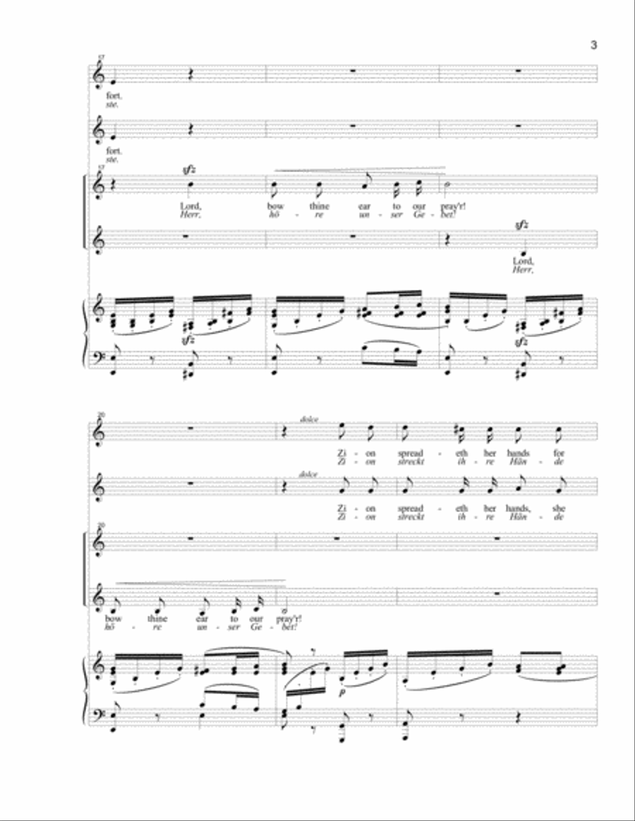 Lord, Bow Thine Ear to Our Prayer (SA) SA scores gallery preview page 3