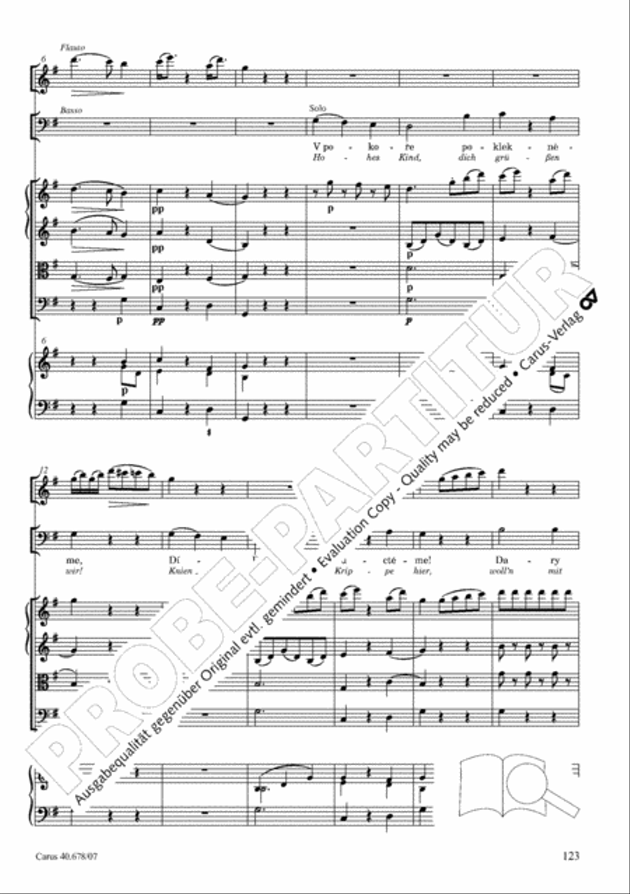 Missa pastoralis bohemica 4-Part scores gallery preview page 136