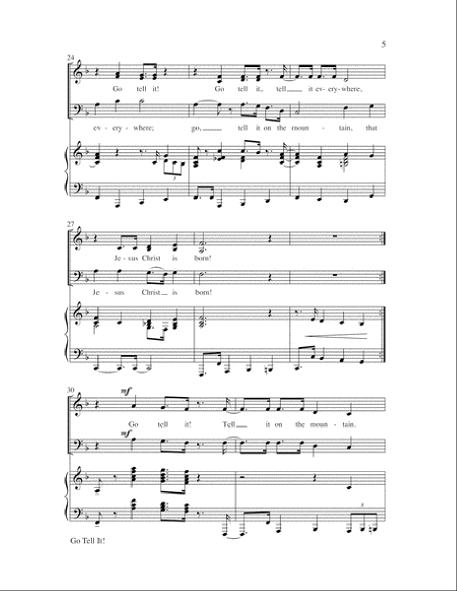 Go Tell It! Choir scores gallery preview page 5