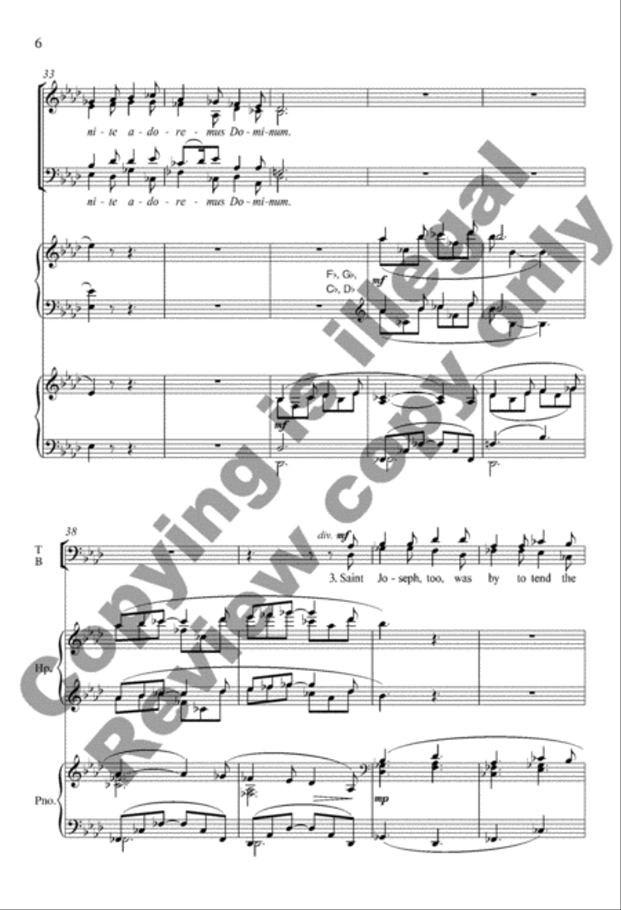 The Snow Lay on the Ground 4-Part scores gallery preview page 6