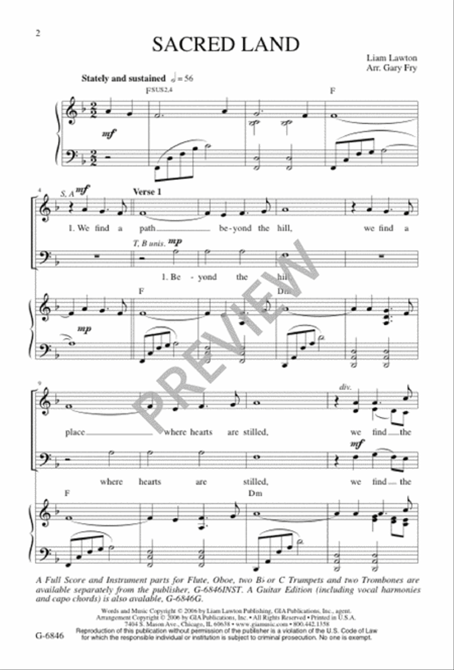 Sacred Land Sacred Land 3-Part scores gallery preview page 3