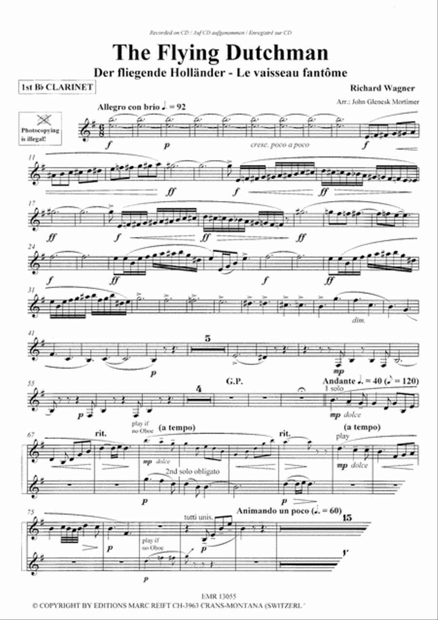 Play The 1st Clarinet With The Philharmonic Wind Orchestra Concert Band scores gallery preview page 4
