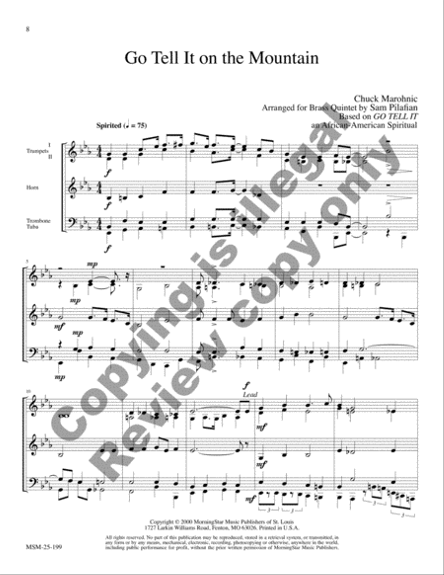 Christmas Jazz for Brass Quintet, Set 2 Brass Quintet scores gallery preview page 16