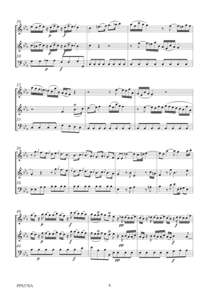 J.G. GRAUN: TRIO SONATA IN Eb WV A:XV:8 for flute, oboe & bassoon or cello