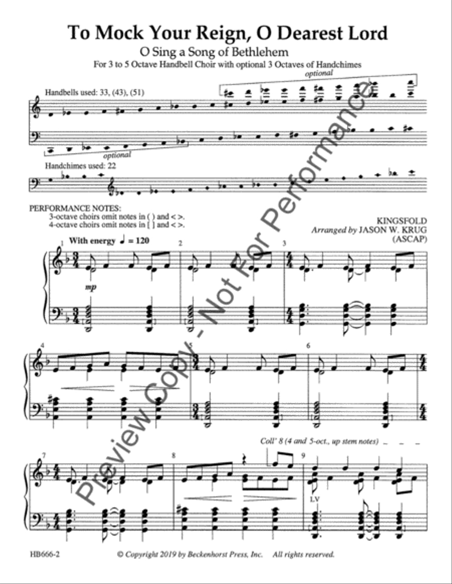 To Mock Your Reign, O Dearest Lord 5-Octaves scores gallery preview page 2