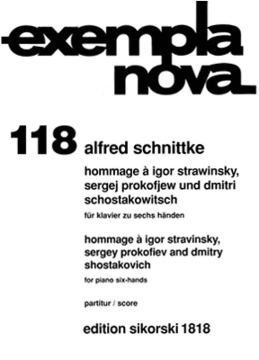 Hommage a Stravinsky, Prokofiev and Shostakovich (One piano, Six hands) Piano Solo scores gallery preview page 1