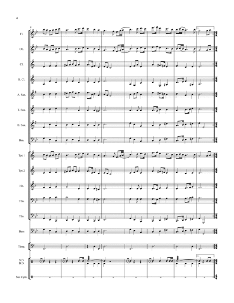 The Sun King for Concert Band Concert Band scores gallery preview page 4