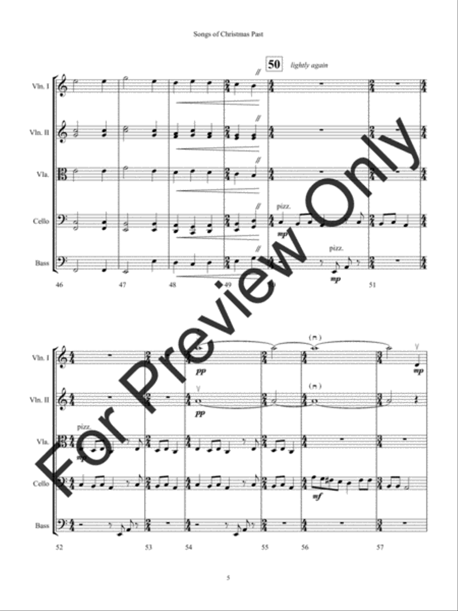 Songs of Christmas Past Songs of Christmas Past String Orchestra scores gallery preview page 8