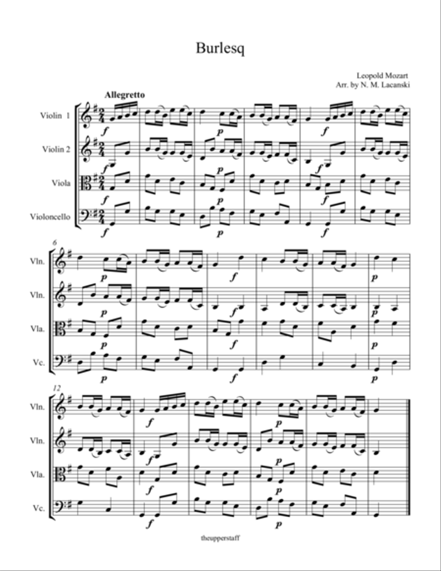 Burlesq String Quartet scores gallery preview page 1