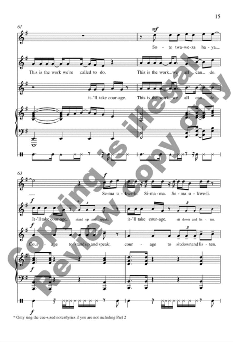 Reconcile Unison Choir scores gallery preview page 15