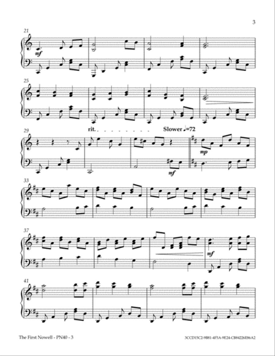 The First Nowell Piano Solo scores gallery preview page 3
