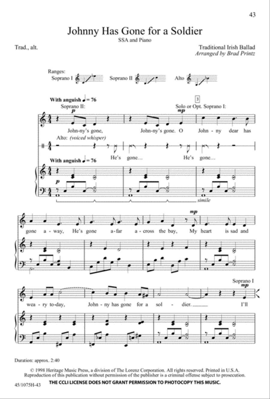 In Concert! for SSA SSA scores gallery preview page 45