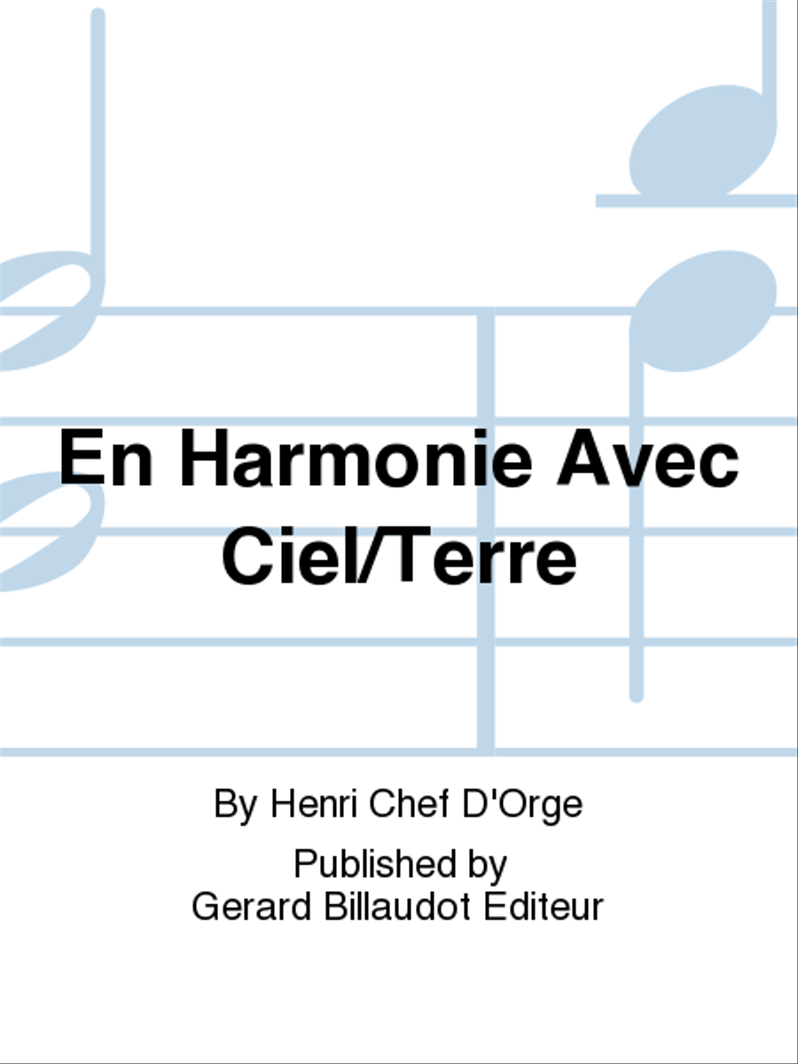 En Harmonie Avec Ciel/Terre Violin Solo - Sheet Music