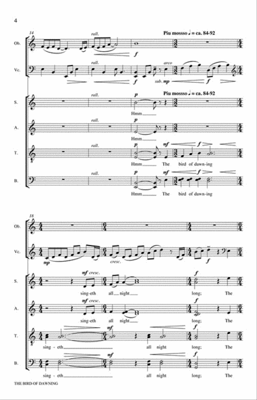 The Bird of Dawning 4-Part scores gallery preview page 3