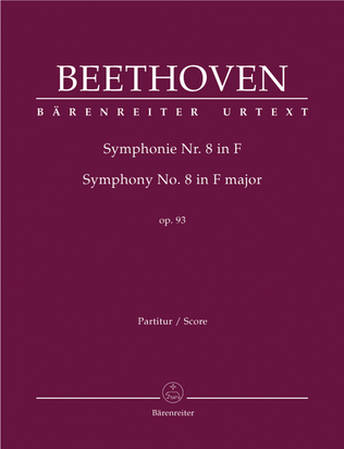 Book cover for Symphony, No. 8 F major, Op. 93